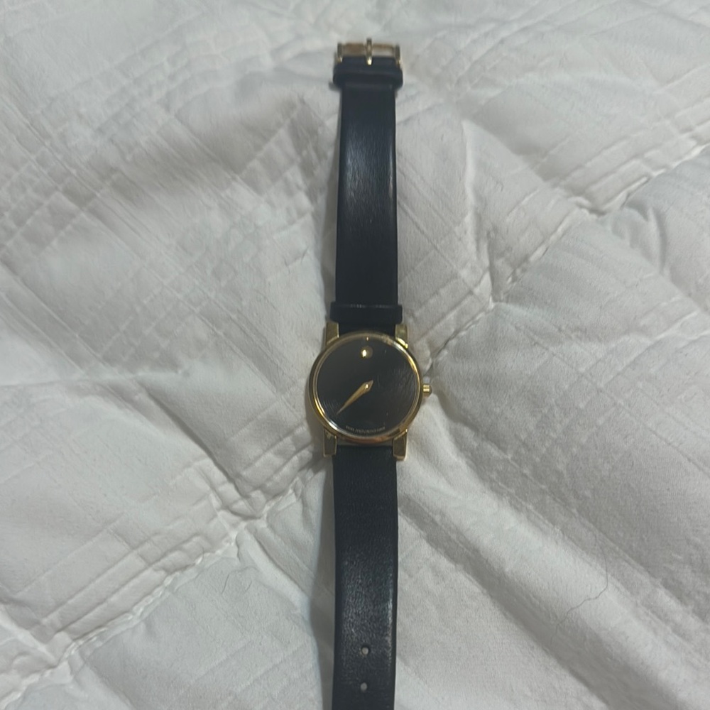 Classic Black Leather Watch